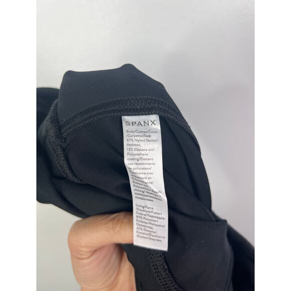 NEW Spanx Faux Leather Casual Elastic Waist Pull On Leggings Black Size: Medium - Picture 8 of 10